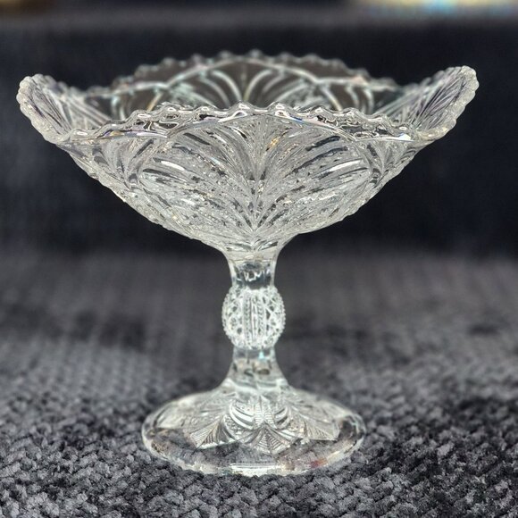 Bryce Higbee Other - Vintage Bryce Higbee Bonair Pattern Compote Dish, EAPG Footed Bowl, Circa 1900s
